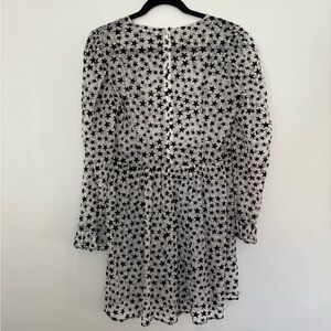 Black and White Star Print Dress